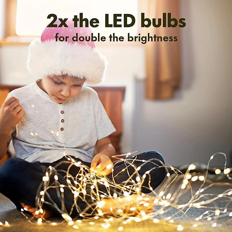 1 pack 50 LED Fairy Lights - 5 Meter, 3AA Battery Powered, Perfect for Christmas, Weddings, Parties, Family Vacations, Gatherings, and More - Always On 2025 - $11.49 –P18