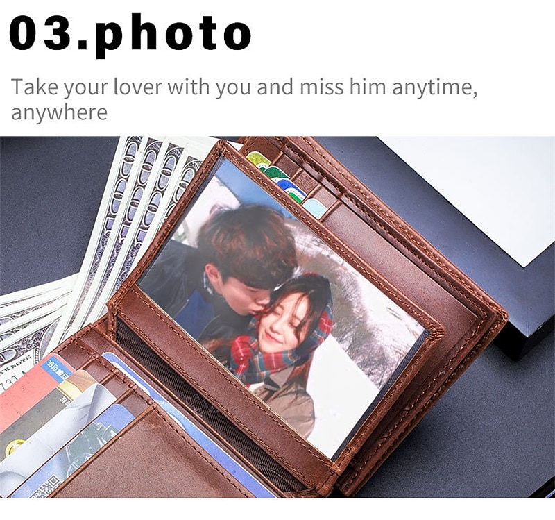 1 шт., мужской кошелек из коровьей кожи капитана большой емкости, кожаный кошелек для водительских прав, утолщенный модный брендовый кошелек с несколькими картами 2026 - $26.99 –P9