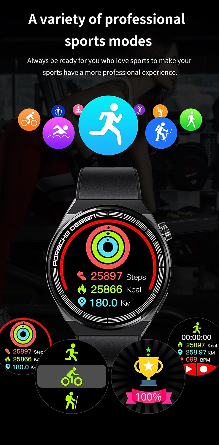 GT8 Smart Watch 1.28 inch Smartwatch Fitness Running Watch Bluetooth Pedometer Call Reminder Fitness Tracker Compatible with Android iOS Women Men Long Standby Hands-Free Calls Waterproof IP 67 22mm 2025 - $35.99 –P16