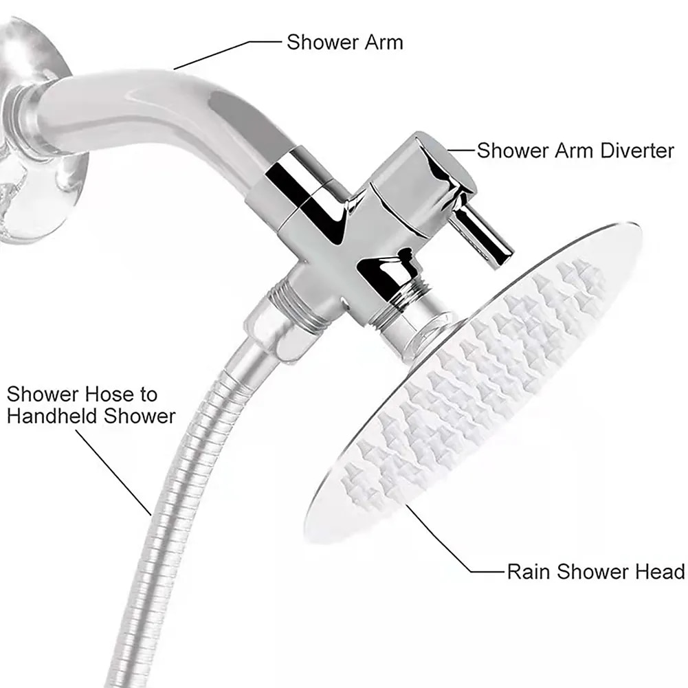 Valvola deviatrice in ottone separatore d'acqua a 3 vie adattatore a T per doccia soffione doccia regolabile valvola deviatrice accessori per il bagno del 2025 a $14.99 –P8