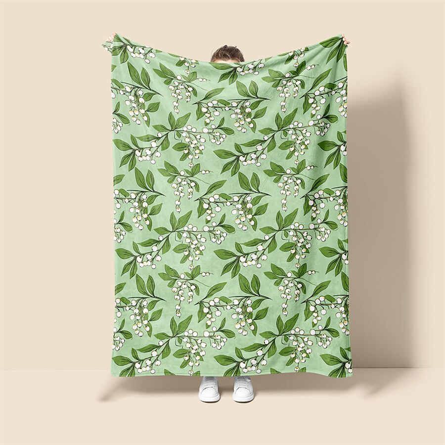 Fresh Flower Pattern Super Soft  Throws Blanket, Novelty Flannel Throw Blankets Warm 3D Printed All Seasons  Gifts Big Blanket 2025 - $17.99 –P7