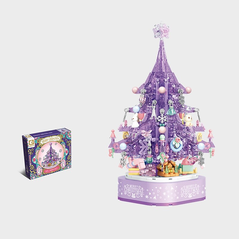 Festival Series Crystal Festival Tree Building Blocks Toy Crystal Festival Tree Music Box Creative Puzzle Assembly Toys Festival Gift Halloween/Thanksgiving Day/Festival gift 2025 - $55.99 –P8