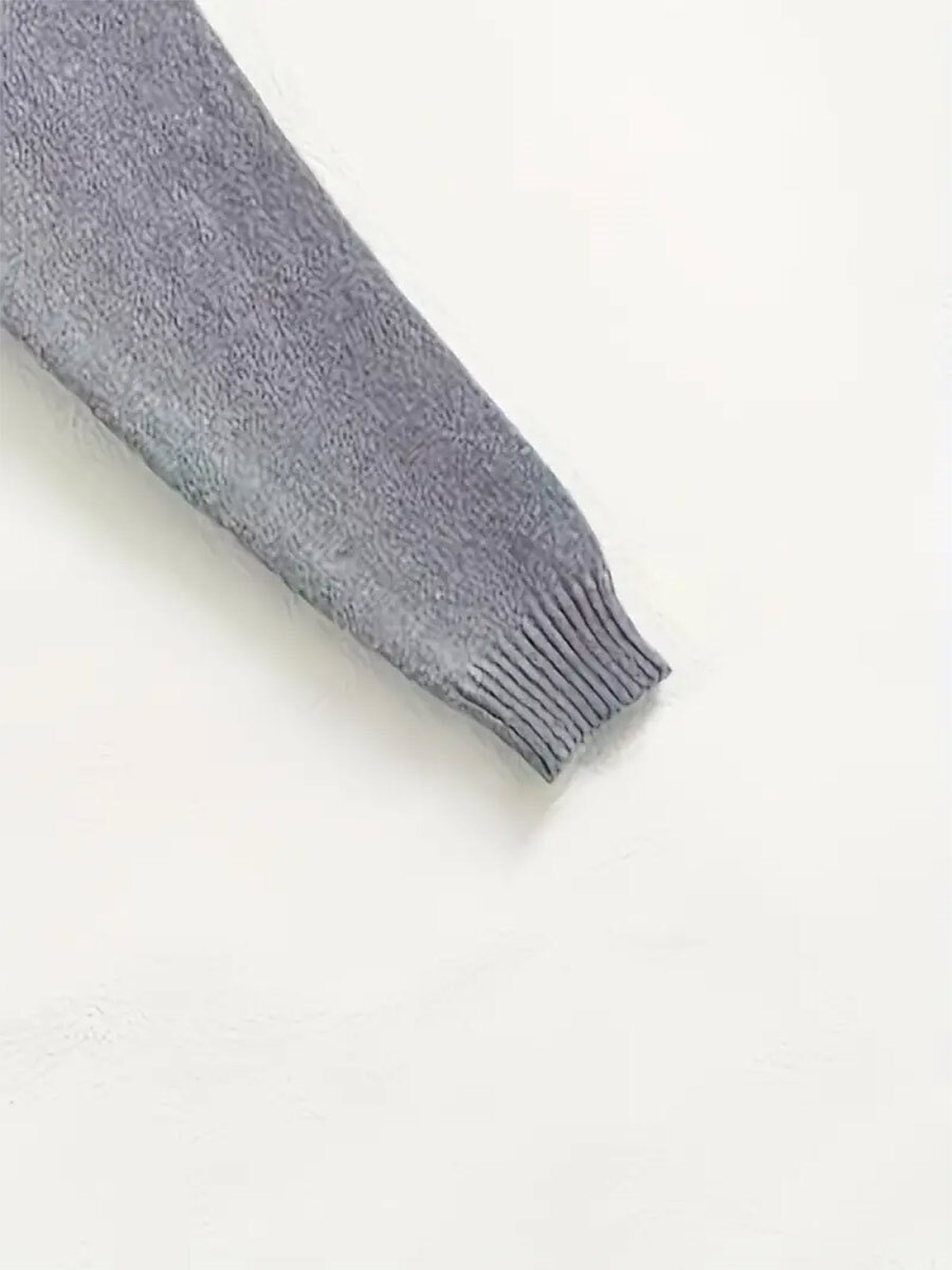 Women's Cardigan V Neck Ribbed Knit Polyester Button Knitted Fall Winter Regular Outdoor Holiday Going out Stylish Casual Soft Long Sleeve Pure Color Gray S M L 2023 - US $29.99 –P3