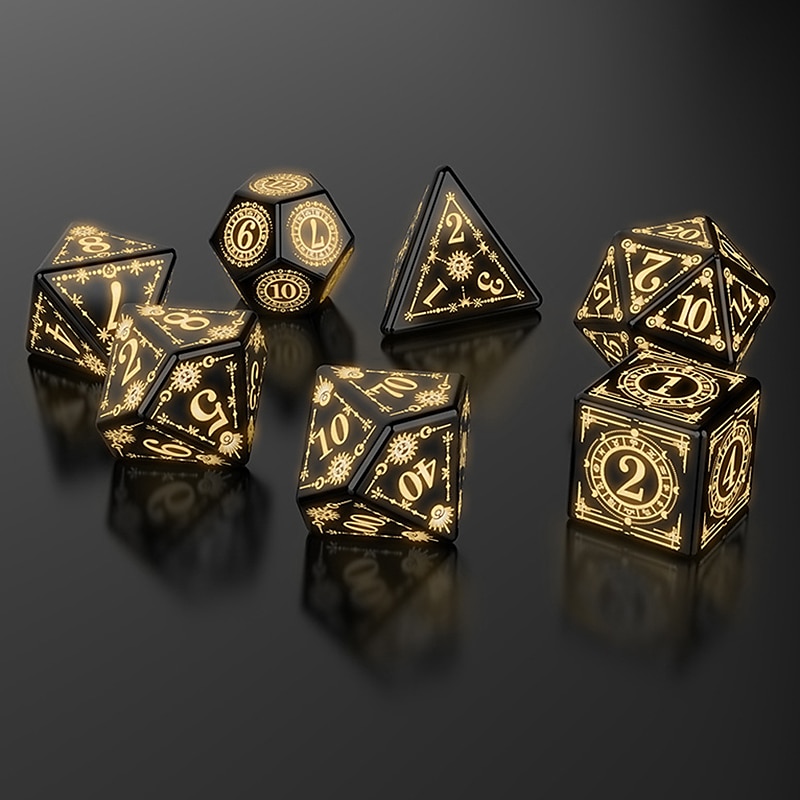 Led Luminous Dnd Dice Dragon And Dungeon Seven Piece Set Warm Breathing Light 2025 - $85.99 –P9