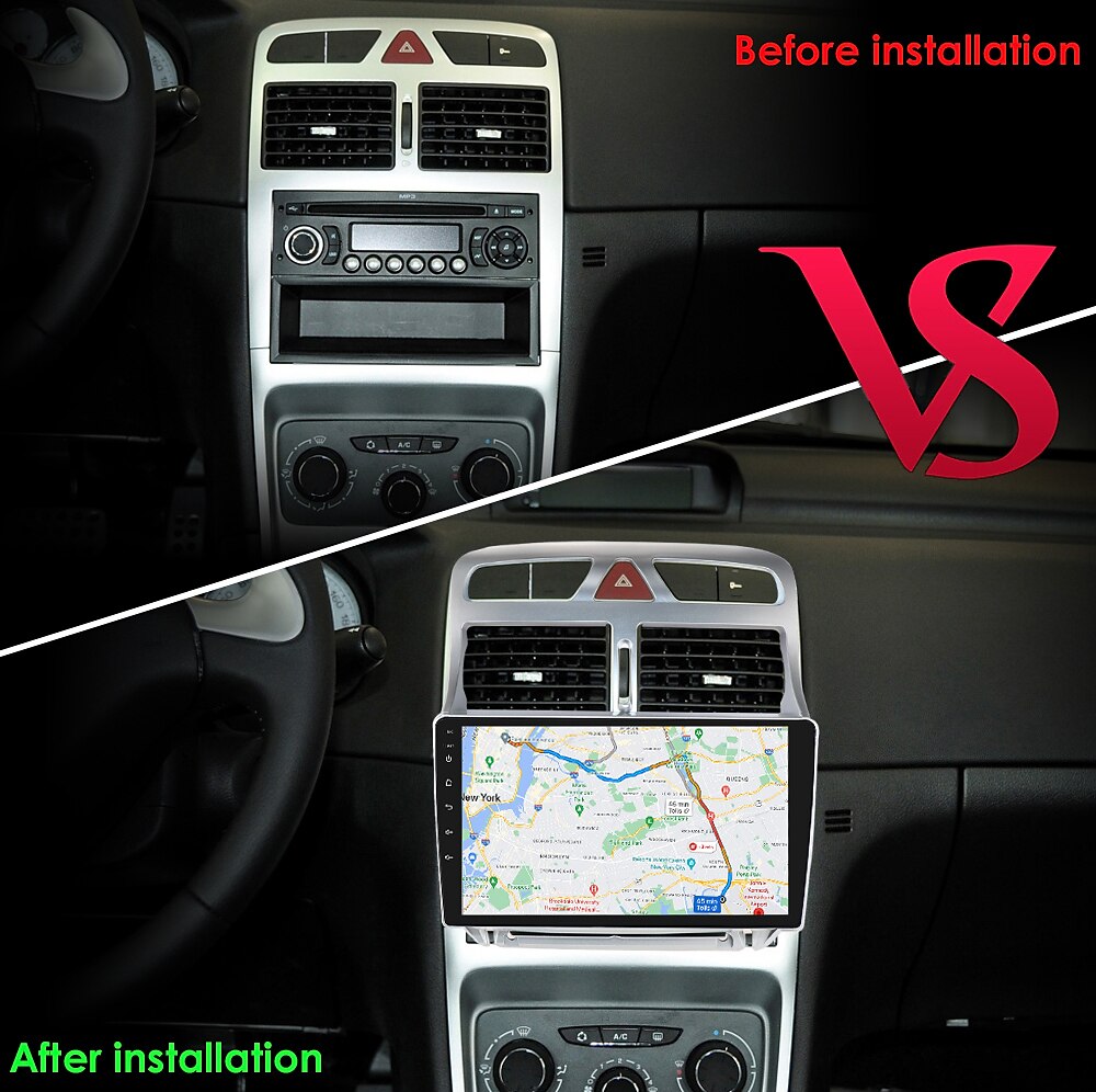 GPS-навигатор для peugeot 307 2002-2013, автомагнитола, мультимедиа, стерео, Wi-Fi, видео, 2din, поддержка carplay 2025 - $171.99 –P2