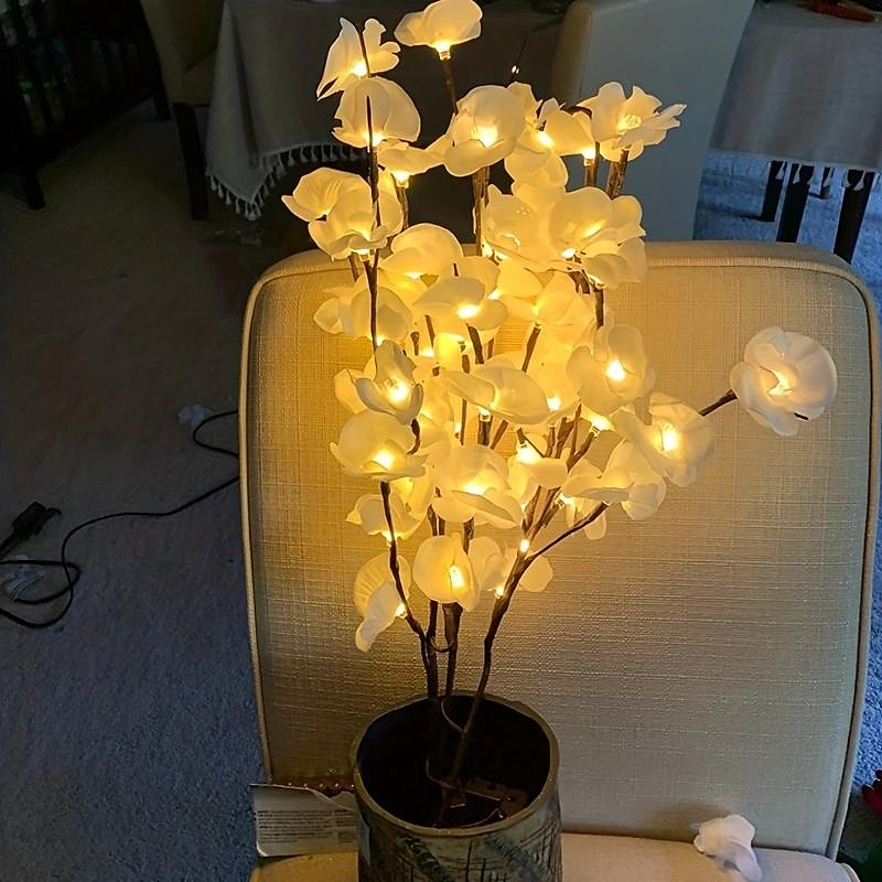 1 branche de saule blanc à 20 LED - Parfait pour la maison, le jardin, les mariages, Noël et la décoration de vacances - Sans pile. de 2025 ? $12.49 –P5