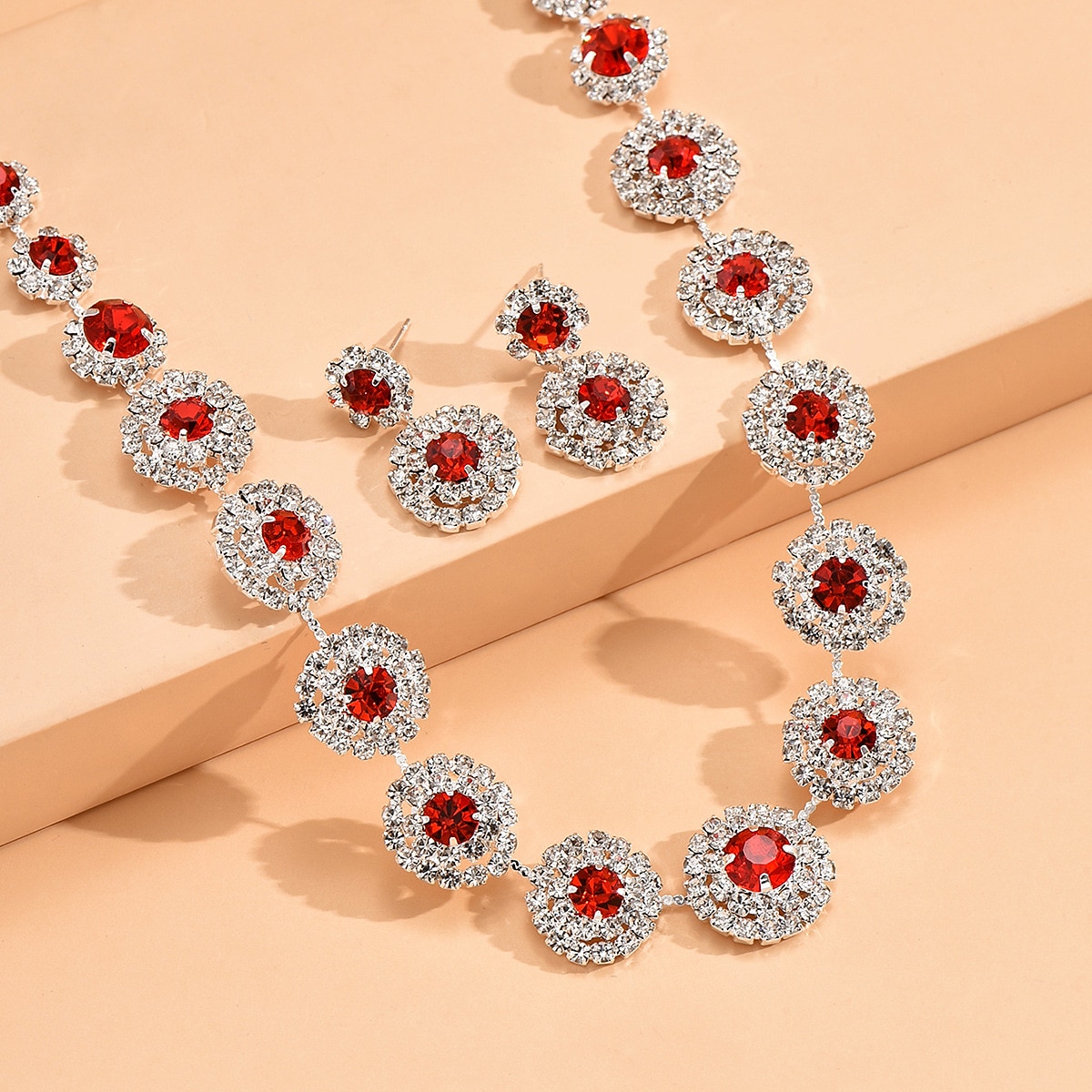 Set di gioielli 2 pezzi Strass Lega 1 collana Orecchini Per donna Di tendenza Moda Semplice geometrico Di forma geometrica Parure di gioielli Per Matrimonio Feste Invitati del matrimonio del 2025 a $15.99 –P4