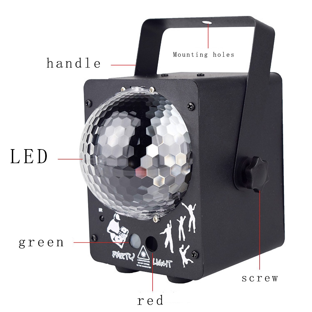 2025年 60 色パーティーライト DJ ディスコライトサウンド活性化屋外屋内 LED レーザー 2 in1 ストロボライトリモートパーティー誕生日クリスマスホリデールーム装飾結婚式カラオケ  コレクション – $81.99 –P2