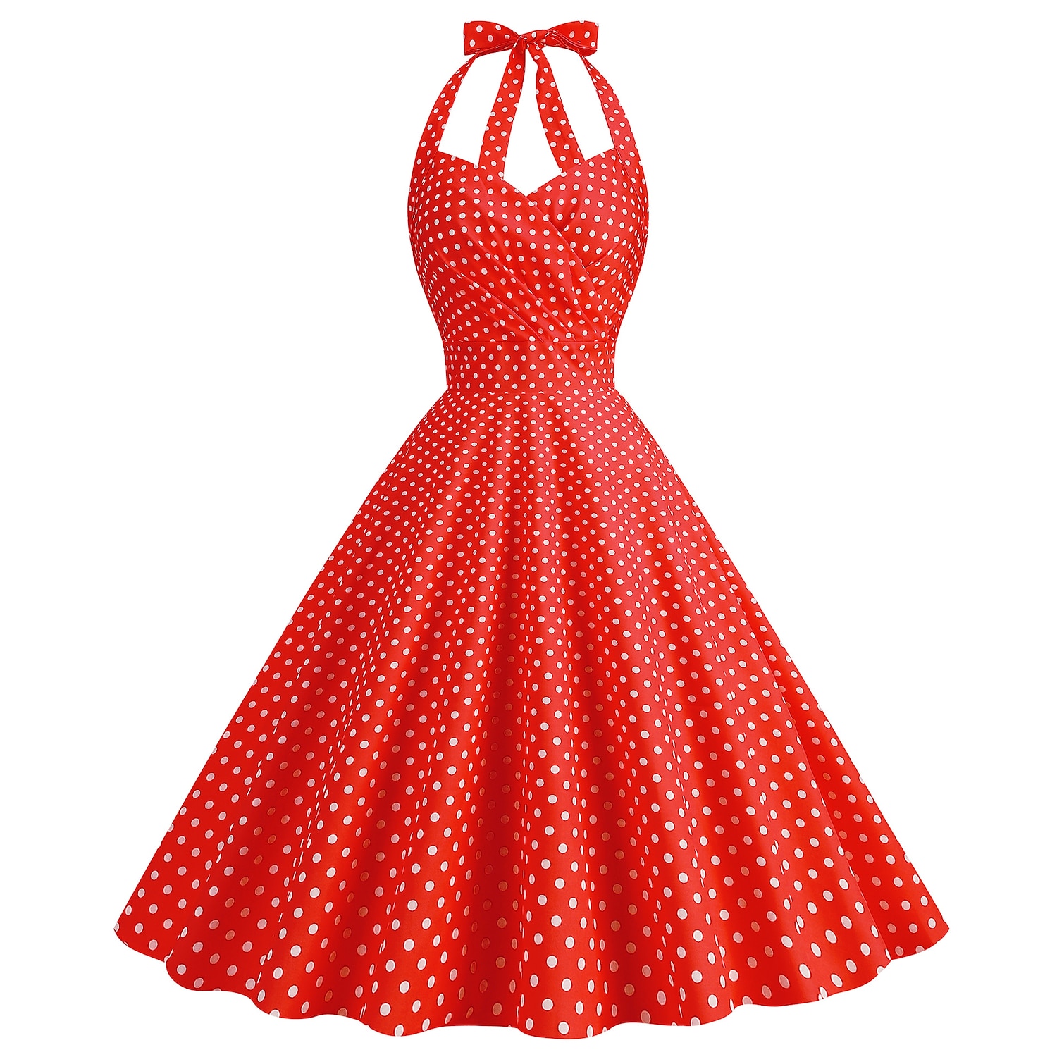 Robe rouge des années 50 pour femmes, costumes vintage des années 1950, tenues d'halloween, noël, cosplay, robe de bal de 2025 ? $27.99 –P5