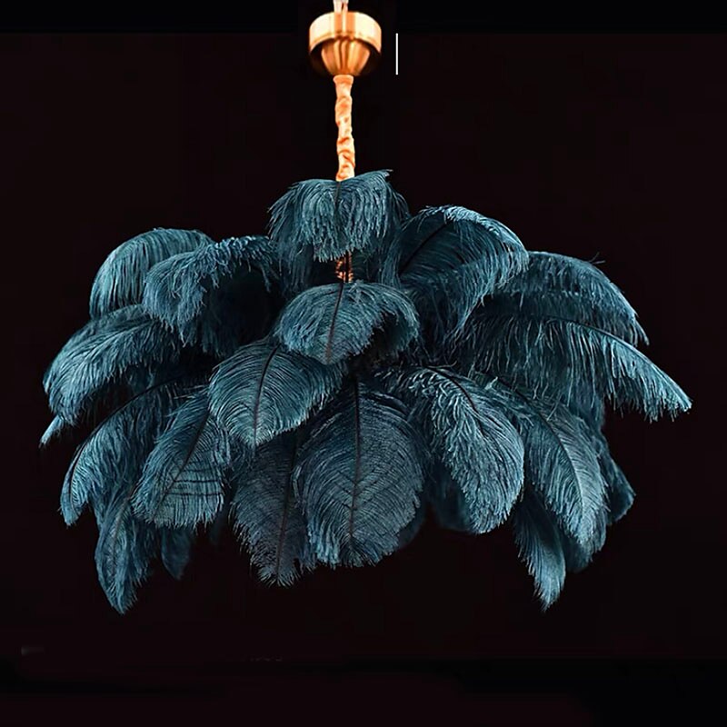 Lampadario A Sospensione A Led Splendido Lampadario A Sospensione Con Bouquet Di Piume Di Struzzo Bianche Extra Large, Lampadario A Sospensione Romantico Per La Camera Da Letto Del Ristorante del 2025 a $481.49 –P7