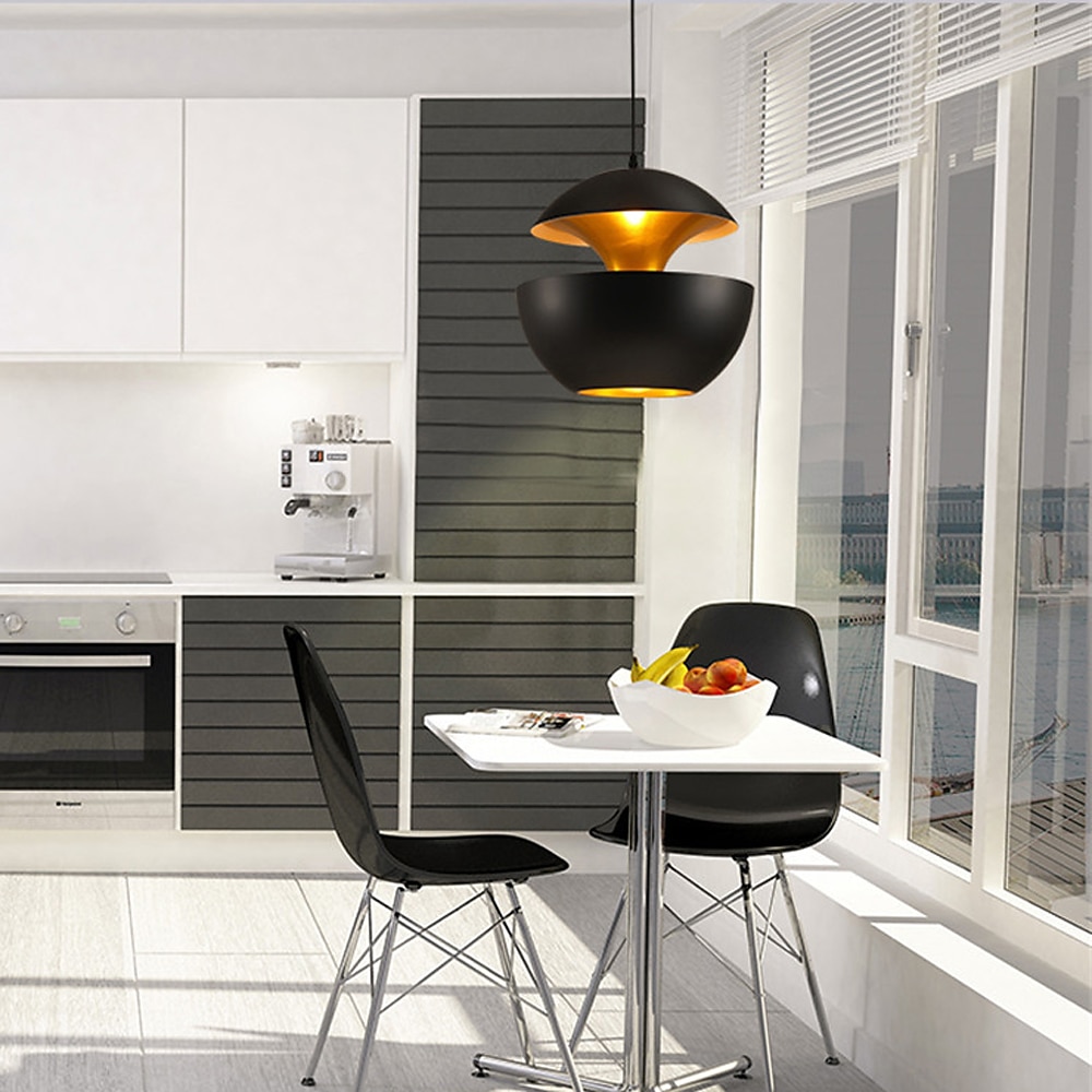 LED Pendant Light Ceiling Lamp 25cm 35cm Round Simple Design Black Gold WhiteGold E27/E26 I LED Lamp Restaurant Ceiling Lamp Study Bar Bedroom Lamp AC220V AC110V 2025 - $151.99 –P8