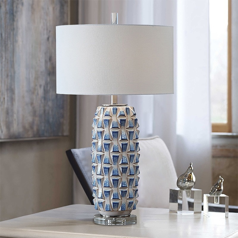 lampada da tavolo lampade da comodino in ceramica con paralume in tessuto e base in vetro lampade da comodino semplicità retrò per home office bar ristorante lampada da comodino lampada da tavolo del 2025 a $693.79 –P1