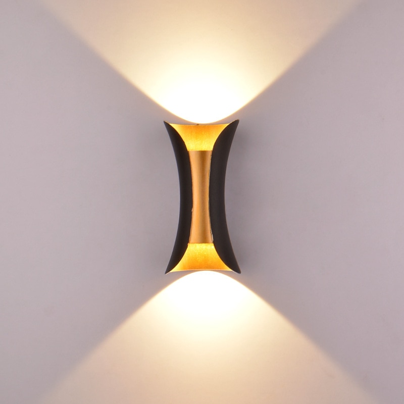 lampada da parete a led per esterni 6w 10w 20w 30w illuminazione su / giù lampada da parete ip65 impermeabile a doppia testa curva per interni lampada da camera moderna luce bianca calda ac85-265v del 2025 a $33.99 –P2