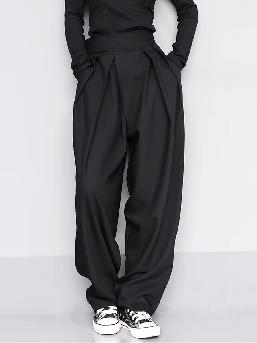 Women's Wide Leg Dress Pants Trousers Full Length Fashion Streetwear Street Daily Black M L Fall Winter 2023 - US $36.99 –P1