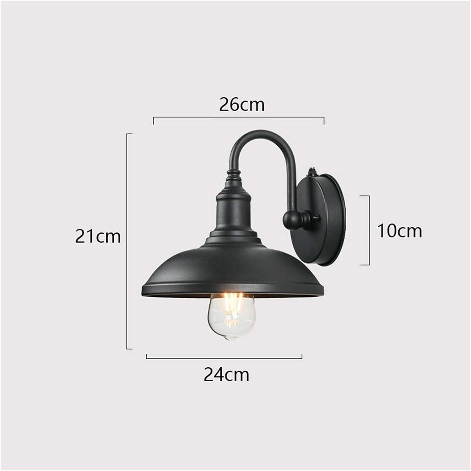 lampada da esterno per fienile con sensore dal tramonto all'alba applique da parete per esterni da 12,3 pollici lampada per montaggio a parete per fattoria lampada esterna a collo di cigno lanterna da del 2025 a $116.99 –P8