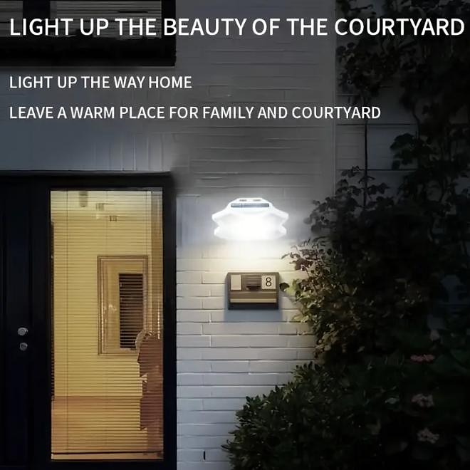Projecteurs solaires d'extérieur, lampe murale étanche avec détecteur de mouvement, éclairage public de sécurité, lampe de décoration de jardin, éclairage paysager de 2025 ? $11.49 –P5