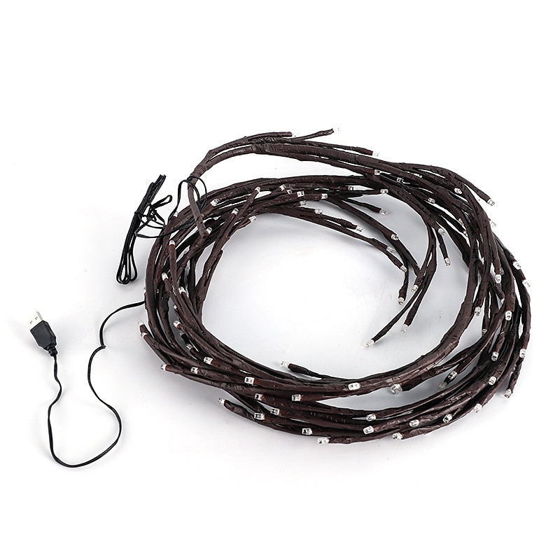 2026年 1個 96LEDブランチライト、デスクトップ壁装飾用、8モード、USB電源 DIYホリデーツリー蔓ライト、ハロウィン装飾、夜光装飾  コレクション – $31.99 –P5