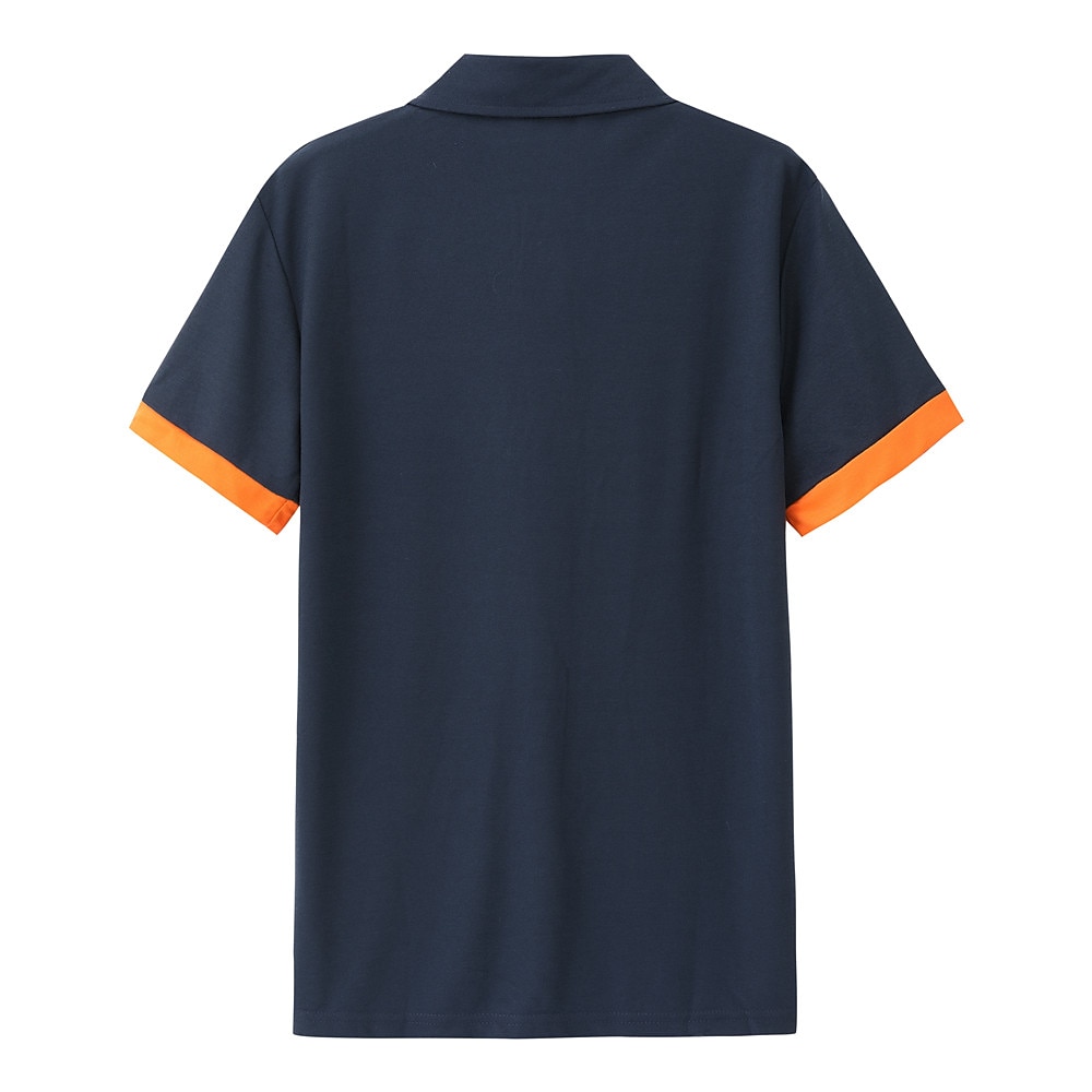 Men's Golf Shirt Polo Casual Sports Classic Short Sleeve Basic Casual Solid Color Plain Button Front Summer Spring Regular Fit Apple Green Light Pink Golden yellow Lake blue Yellow and Navy Black 2025 - $11.49 –P2