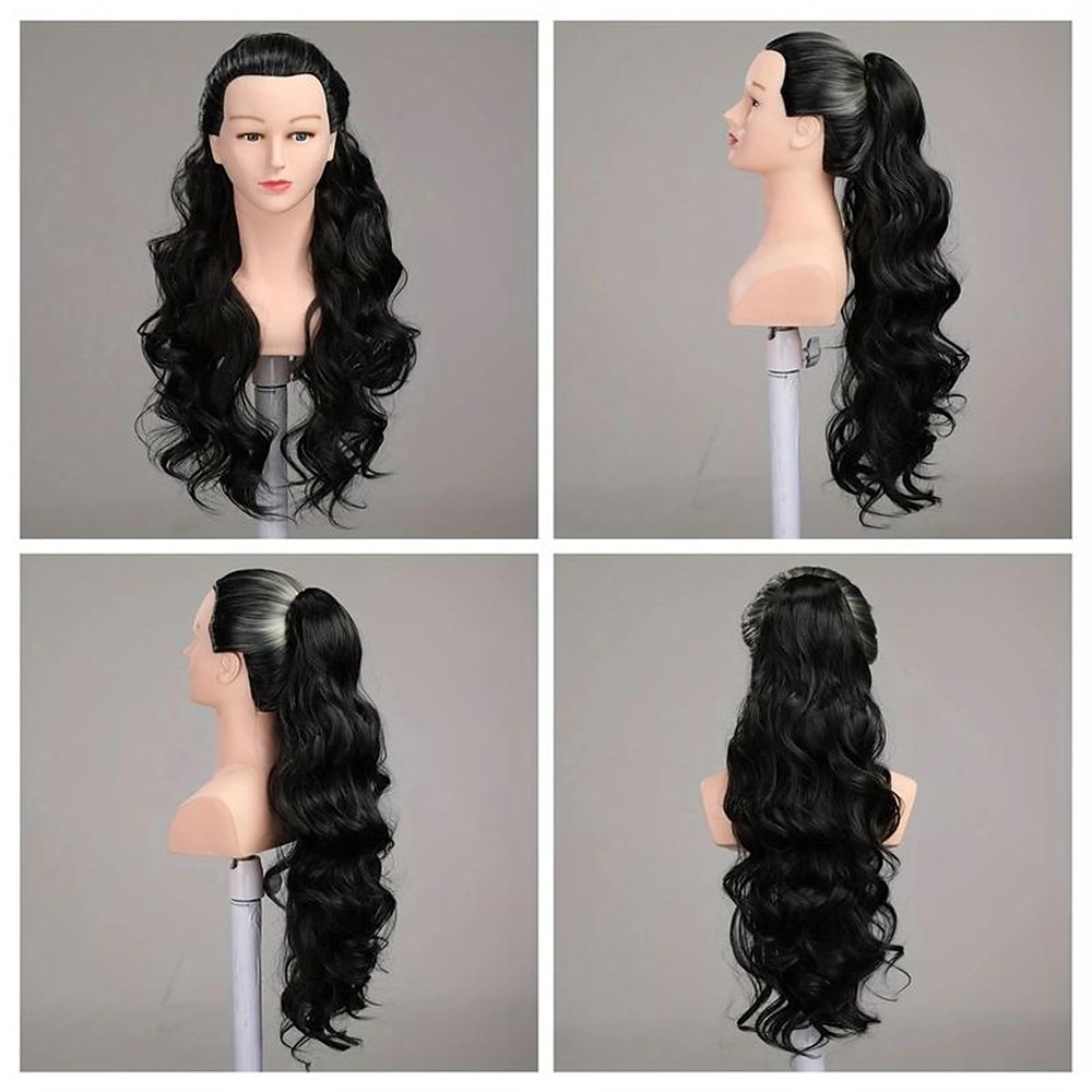 queue de cheval griffe extensions de queue de cheval longues ondulées clip synthétique dans les extensions de cheveux élégant naturel à la recherche d'un usage quotidien de 2025 ? $11.99 –P3