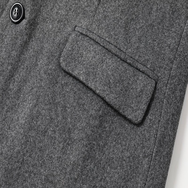 Herr Vinterkappa Rock Trenchcoat Företag Dagliga kläder Vinter POLY Håller värmen Utomhus Ytterkläder Kläder Mode Uppvärmning Solid färg Ficka Kinakrage Enkelknäppt med Två Knapphål 2025 - $61.99 –P5