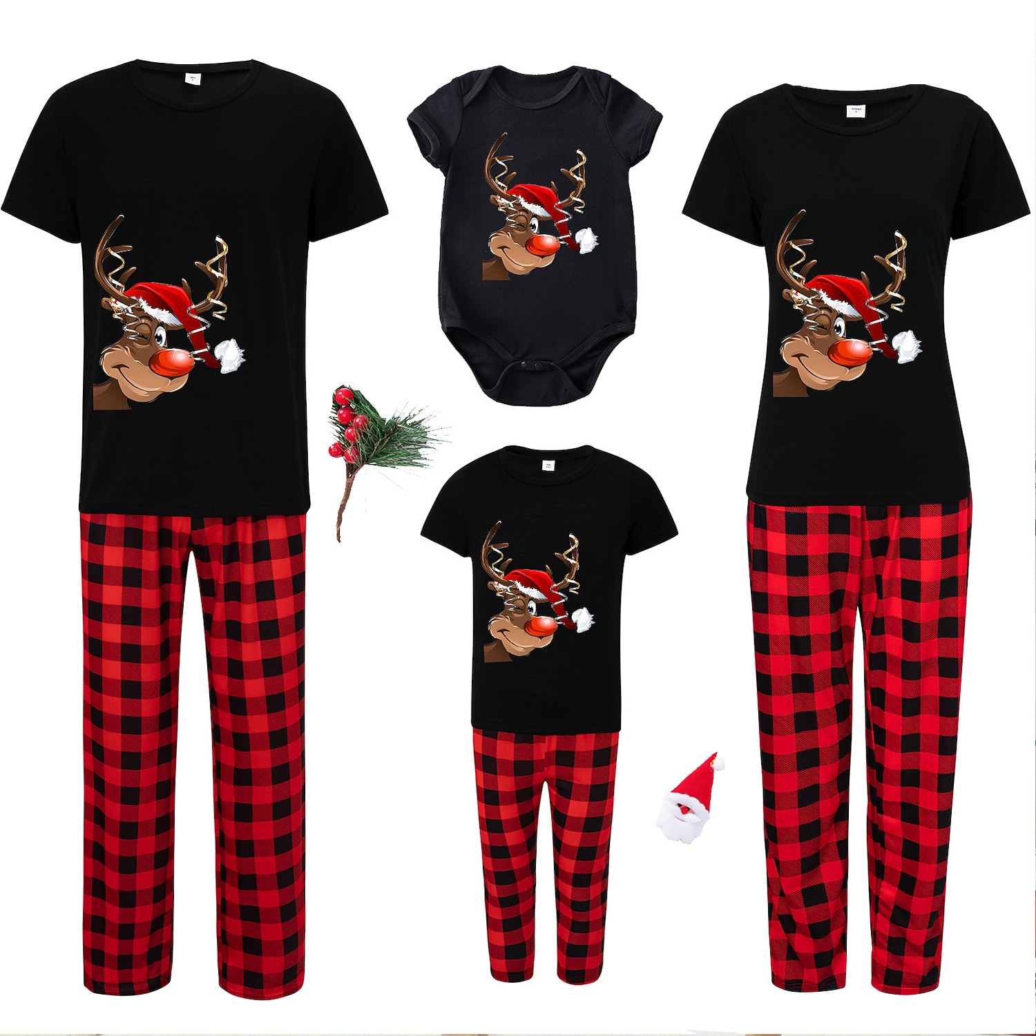 Family Christmas Family Pajamas Pajamas Graphic Plaid Pajamas Cute Christmas Pajamas School Print Colorblock Black White Long Sleeve Mommy And Me Outfits Active Matching Outfits 2026 - $16.49 –P6