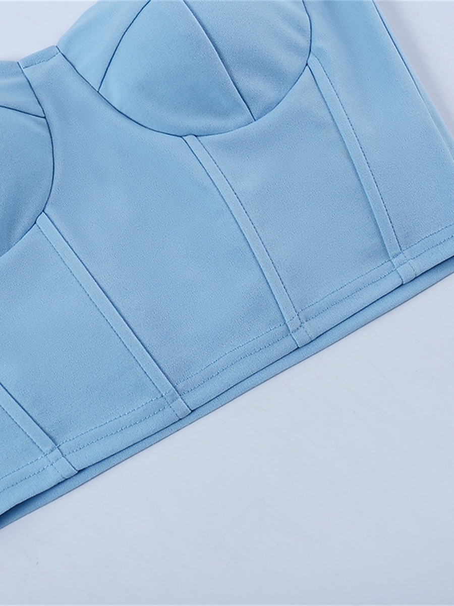 kvinnors shapewear ren färg korsetter street date gå ut andas bandeau ärmlös rygglös sommar vår hem outfits 2025 - $15.99 –P15