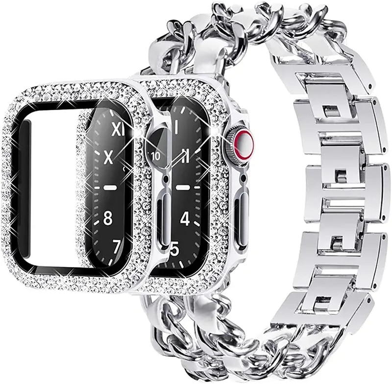 Banderolă Sport Compatibil cu Curea de ceas Apple Watch 38mm 40mm 41mm 42mm 44mm 45mm cu Case Oțel inoxidabil Curea de ceas de schimb pentru iwatch Series 9 8 7 6 5 4 3 2 1 SE 2025 - $19.99 –P10