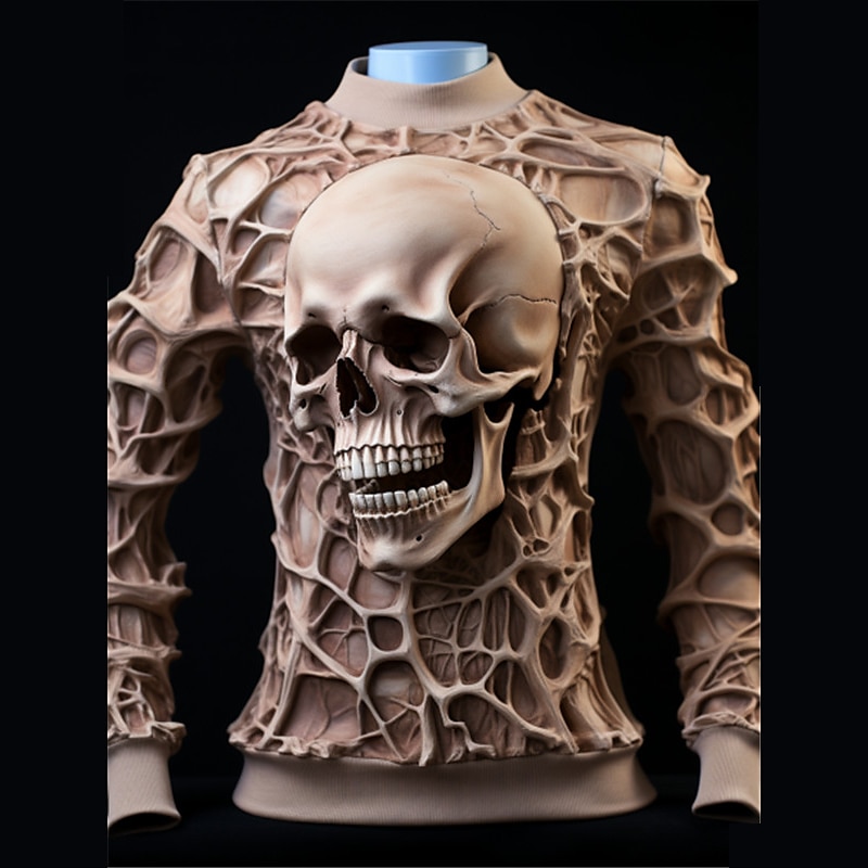Per uomo Grafico Scheletro Teschi Felpe Felpa da golf Manica Lunga Felpa Girocollo Quotidiano Casual Vintage Retrò Stampa 3D Vacanza Ferie Uscire Stampato Primavera & Autunno del 2025 a $30.99 –P4