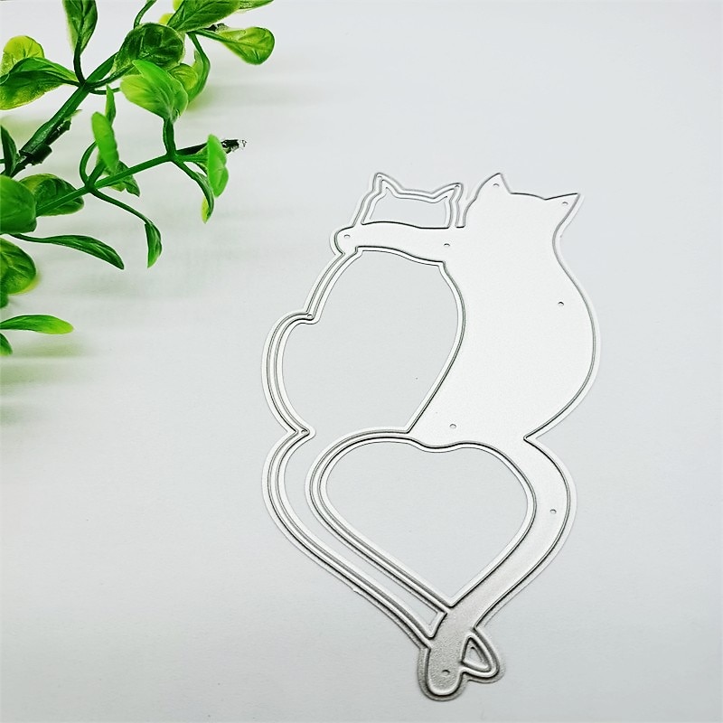 1 Stück Metall-Stanzformen, Schnittform, Tier, Katze, Dekoration, Sammelalbum, Papier, Handwerk, Messerform, Klingenstanzer, Schablonen 2025 - $13.49 –P3