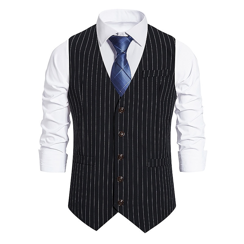 Retro Řvoucí 20s 20. léta 20. století Úbory Tričko Vesta Gentleman Gangster Pevná barva Běžný Pánské předvečer Všech svatých Karneval Nový rok Večírek Maturitní ples loučení se svobodou nevěsty 2025 - $56.99 –P4