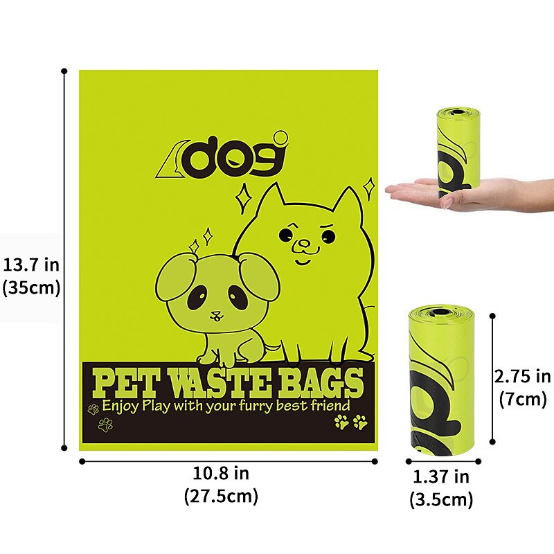 1 stk kjæledyr søppelposer maisstivelse biologisk nedbrytbare hundegjødselposer komposterbar fekal oppsamlingspose dispenser 2025 - $11.01 –P8