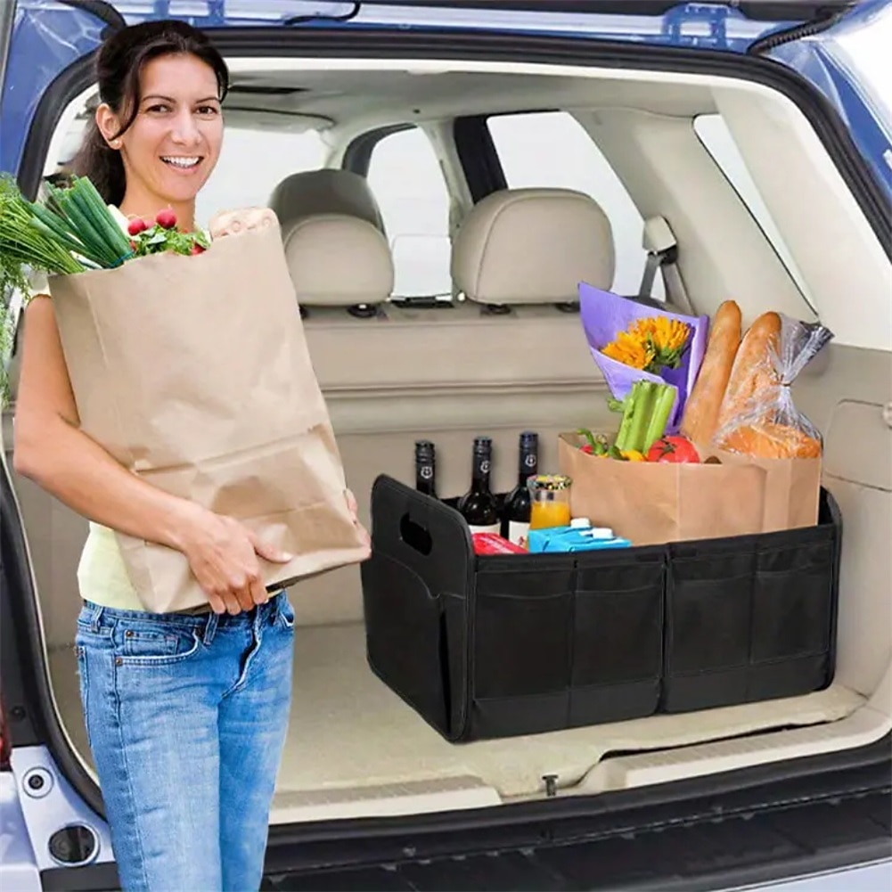 Trunk Organizer For Car, Collapsible Multi-Compartment Car Organizers Foldable And Waterproof, 600D Oxford Polyester, Suitable For Most Models 2025 - $59.99 –P9
