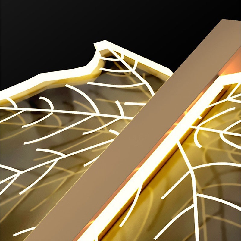 kroonluchter led kristal esdoornblad ontwerp 4/5/6/12-licht dimbaar inbouwverlichting wenteltrap lange kroonluchter villa trapverlichting duplex kroonluchter 110-240v 2025 - $287.79 –P7