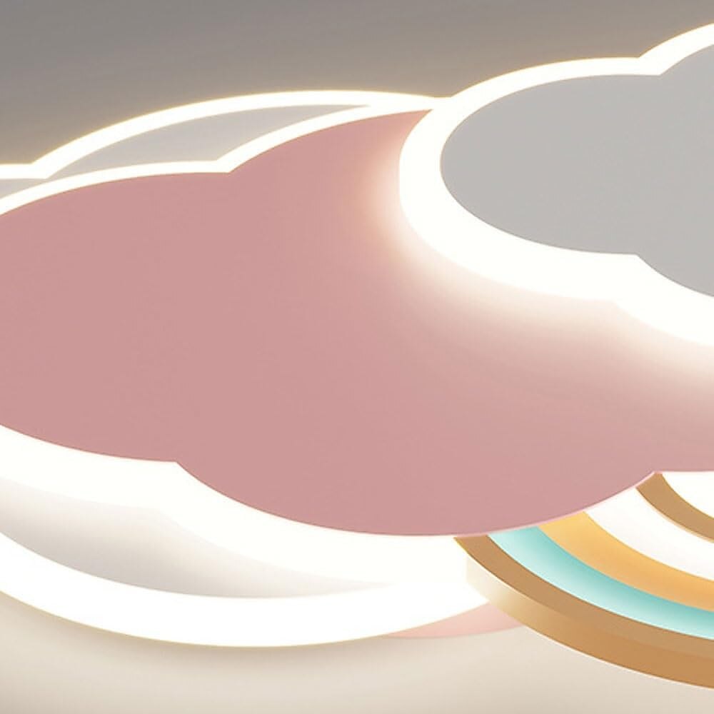 LED Ceiling Light Acrylic Rainbow Cloud Flush Light Cartoon Pink Lamp Modern Creative Personality Design Ceiling Light for Kids Bedroom Girls Boys Room Study Room AC110V AC220V 2025 - $215.89 –P6