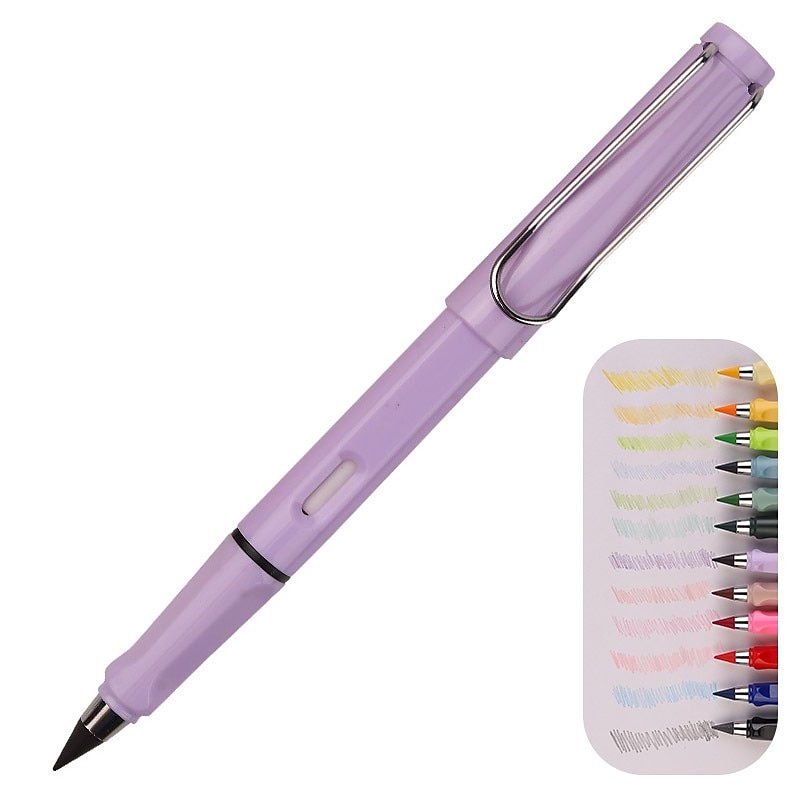 1 matita colorata - combinazione di colori elegante e classica - matite magiche con penna in metallo senza inchiostro da 0,5 mm per opere d'arte eterne, regali di Halloween, Ringraziamento e Natale del 2025 a $6.99 –P17
