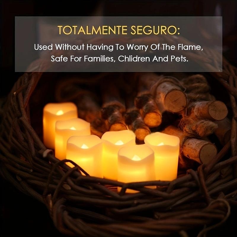 24Pcs Flameless LED Candle Creative Wishing Led Tea Light Warm White Flameless Candle Halloween Christmas Decor Candle Light 2025 - $17.49 –P2