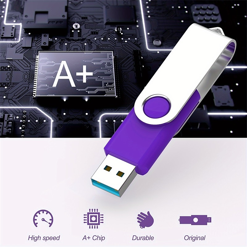 128GB USB Flash Drives 64GB 32GB USB 3.0 High Speed Rotating USB Stick External Storage Micro Memory Stick For Computer 2025 - $15.99 –P2