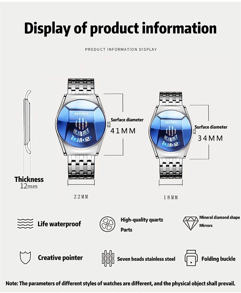 New Bestwin Dr. Tong Brand Men'S Watch Automatic Black Technology Student Watch Jittery Net Red Quartz Waterproof Men'S Wristwatch 2025 - $20.99 –P2