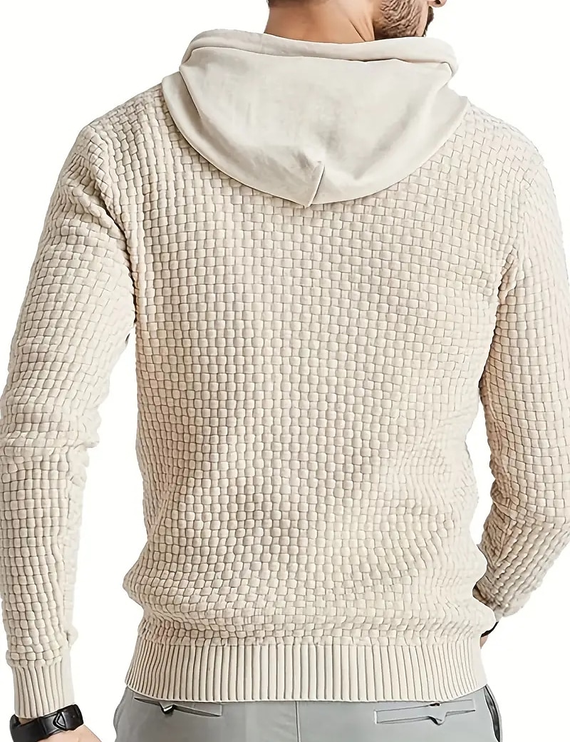 Per uomo Pullover Maglione A coste Maglia Standard A cordoncino Classico Liscio Con cappuccio Contemporaneo moderno Ufficio Da tutti i giorni Abbigliamento Inverno Nero Beige M L XL del 2026 a $19.99 –P15