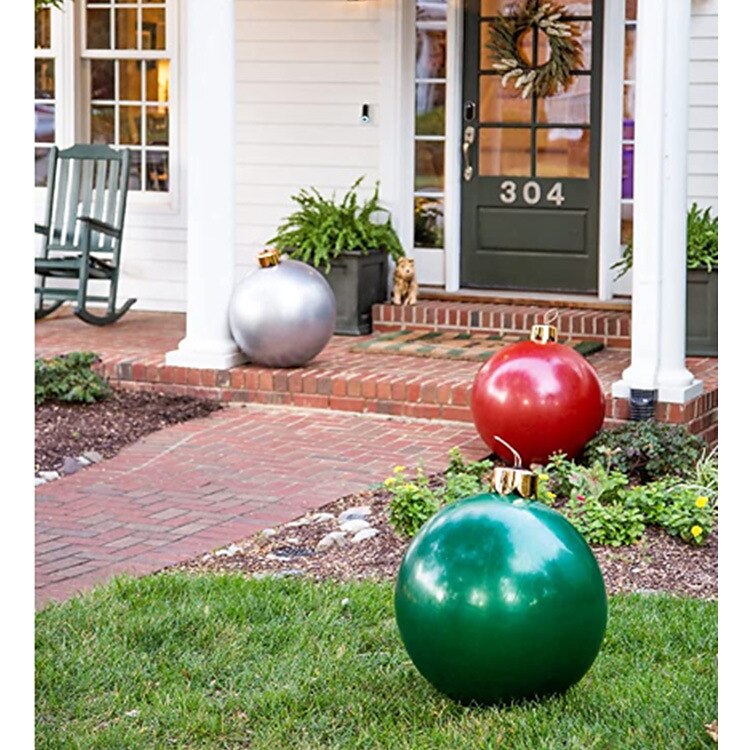 juleballonger oppblåsbar leke juledekor utdørs leker god jul oppblåsbar ball oppblåsbar juleball ornament jul utendørs dekorasjon ball dekorasjon 2025 - $13.99 –P4