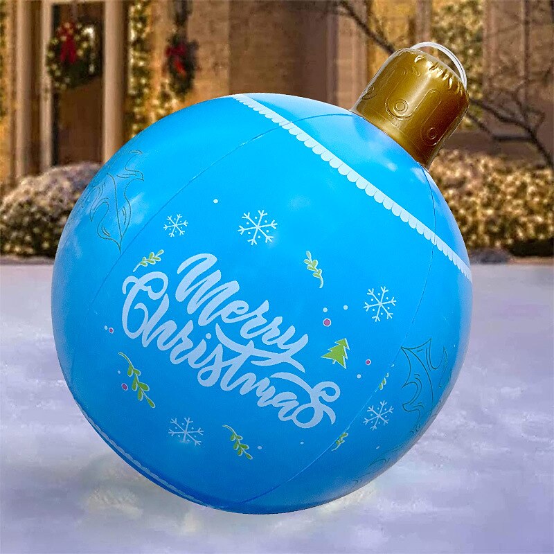 utendørs juleoppblåsbar dekorert ball pvc store store baller juletrepynt lekeball juleball gårdsplassdekorasjon juleutstyr leker julestemning ball 2025 - $12.99 –P8