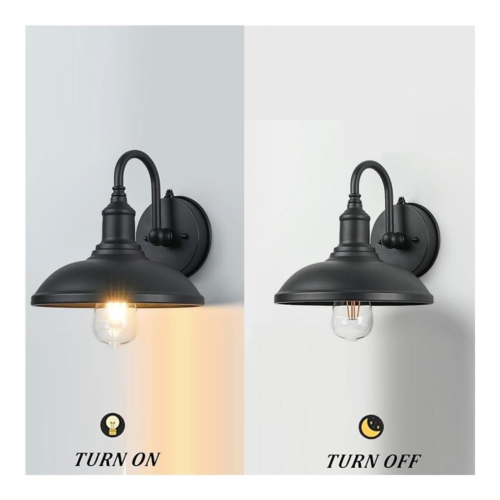 lampada da esterno per fienile con sensore dal tramonto all'alba applique da parete per esterni da 12,3 pollici lampada per montaggio a parete per fattoria lampada esterna a collo di cigno lanterna da del 2025 a $116.99 –P4