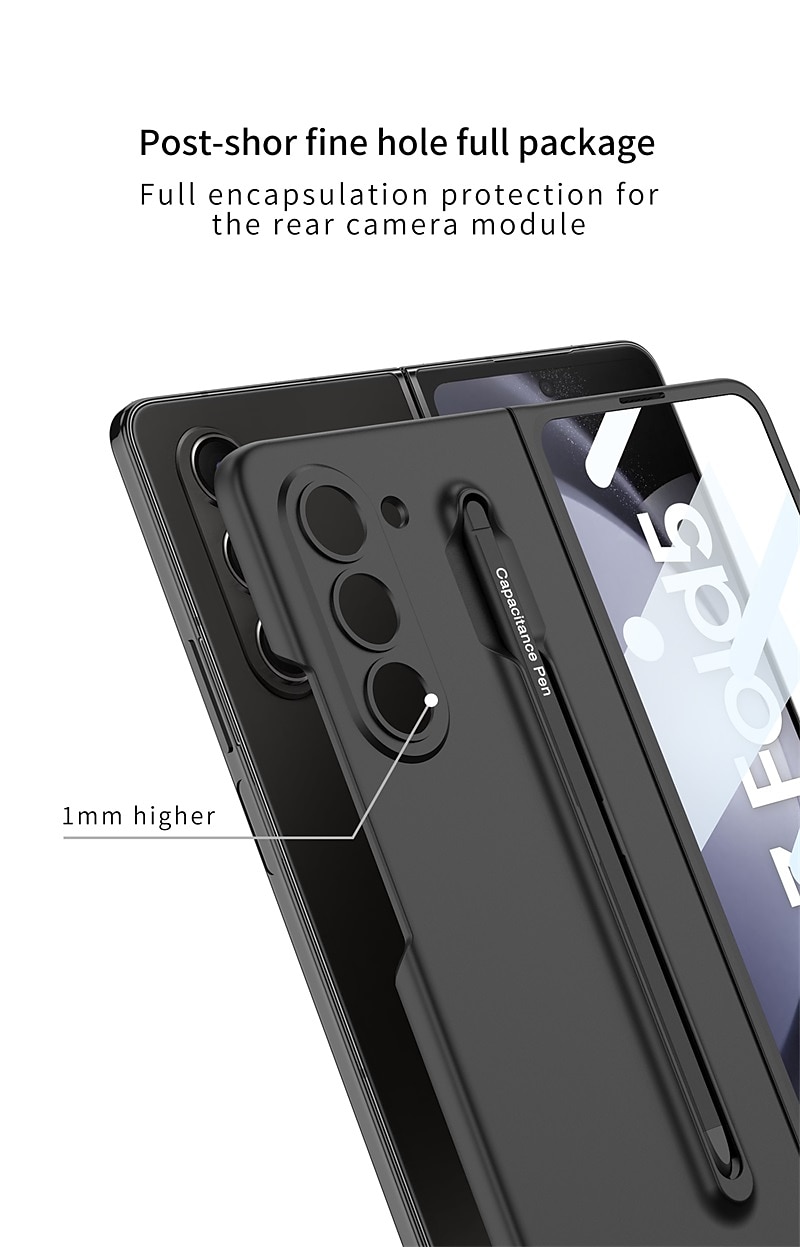 Phone Case For Samsung Galaxy Z Fold 5 Flip Cover Pencil Holder Full Body Protective with S Pen PC 2025 - $37.99 –P5