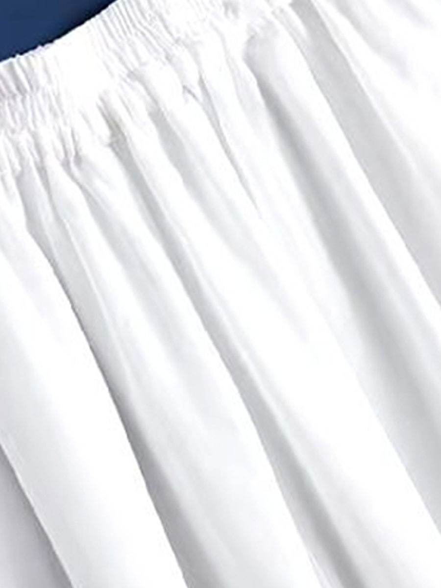 Women's Wide Leg Pants Trousers Vacation Streetwear Lightweight Full Length High Waist Plain Elastic Waist High Cut Breathability Comfortable Micro-elastic Outdoor Holiday Daily Wear Black White Pink 2025 - $19.99 –P11