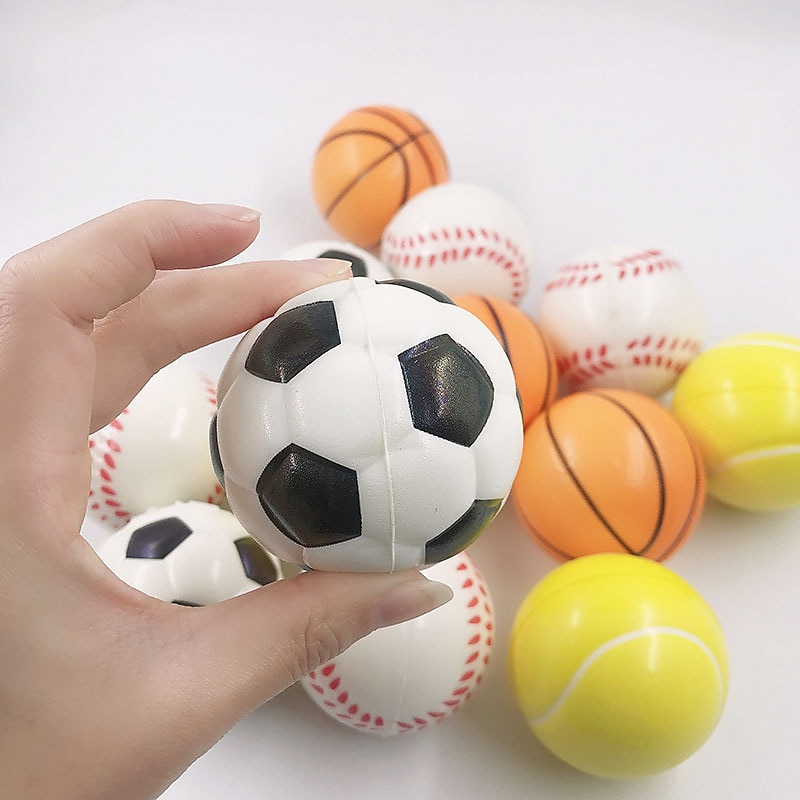 4pcs PU Foam Ball Model Decompression Foam Sponge Venting Ball Foam Basketball Football Tennis Baseball Squeeze Toy 2025 - $18.49 –P3