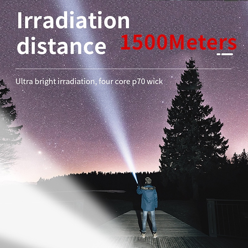 2025年 充電式スポットライト懐中電灯、超高輝度 200000 ルーメンスポットライト、スタンド付き、3 つのメインモードと 4 つのカラーフィルター、LED スポットライト屋外ハンドヘルド、USB ケーブル付属、ボートに最適 コレクション – $37.99 –P1