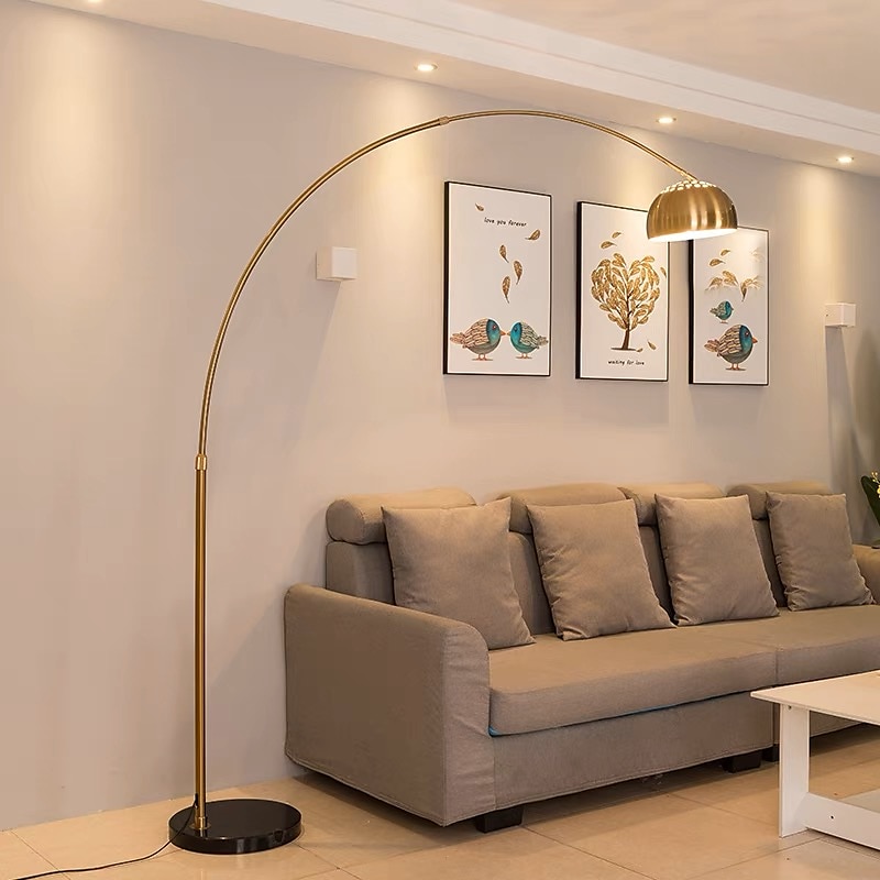 Arc Lamp - Height Adjustable 170 cm E26 Black Gold Arc Lamp, Floor Lamp Warm White Arc Floor Lamp 110-240V 2025 - $545.79 –P6