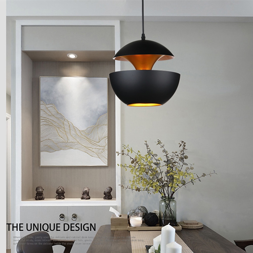 LED Pendant Light Ceiling Lamp 25cm 35cm Round Simple Design Black Gold WhiteGold E27/E26 I LED Lamp Restaurant Ceiling Lamp Study Bar Bedroom Lamp AC220V AC110V 2025 - $151.99 –P11
