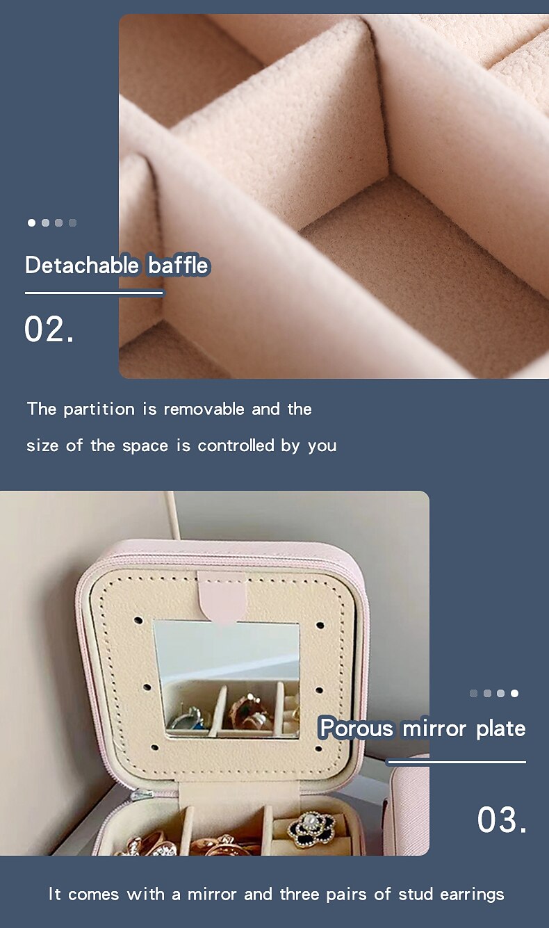 1PC Jewelry Box Waterproof Portable Mini Wearable leatherette PU(Polyurethane) PU Leather For Women's Casual Portable 2025 - $19.99 –P5