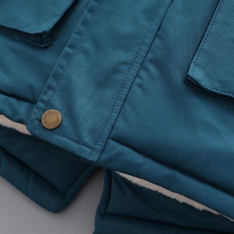 Kids Boys' Fleece Jacket Hoodie Jacket Outerwear Solid Color Long Sleeve Zipper Coat Outdoor Cotton Adorable Daily Yellow Pink Navy Blue Spring Fall 7-13 Years 2025 - $37.99 –P18